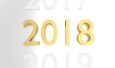 Yıl 2018 3d çizim 