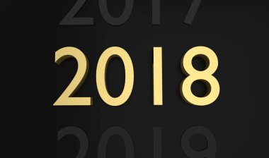 Bir 2018 3D illüstrasyon 