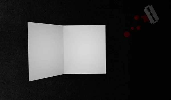 Una Carta Suicida Blanco Con Copyspace — Foto de Stock