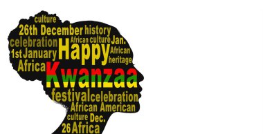Happy Kwanzaa illustration with copy space  clipart