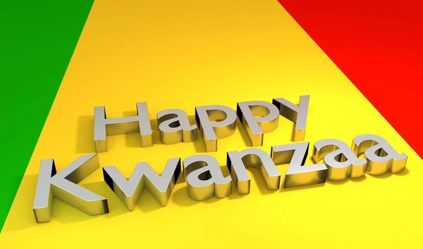 Happy Kwanzaa Text Peste Culori — Fotografie, imagine de stoc