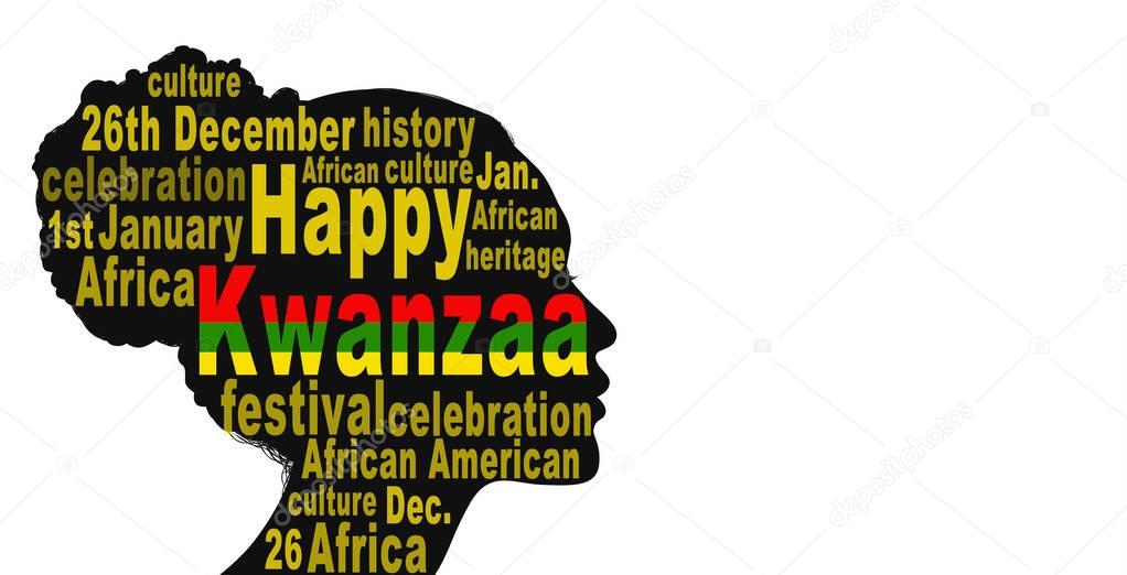 Happy Kwanzaa illustration with copy space 