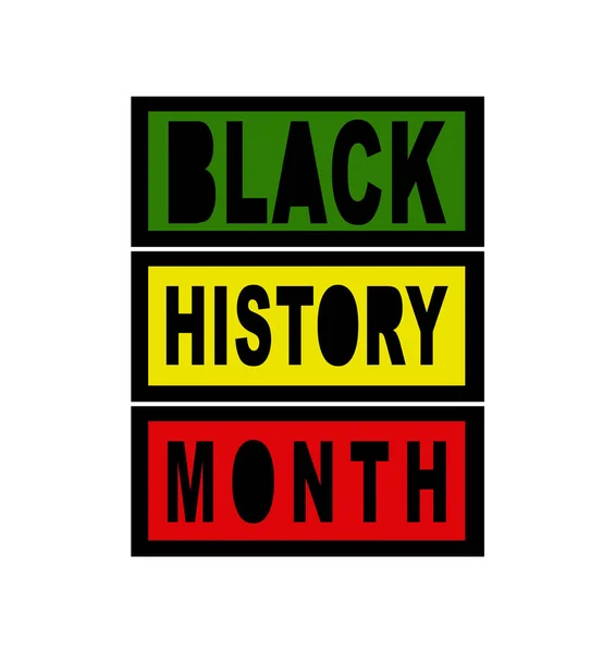 Black History Month Logo Illustration — Stock Photo, Image