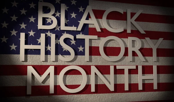 Czarny Historia Miesiąc Render — Zdjęcie stockowe