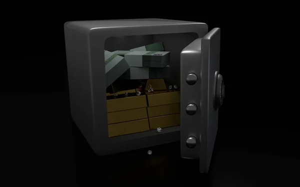 A 3D render Safe box