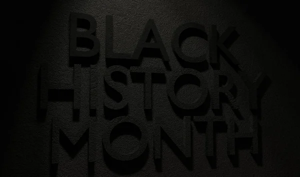 Black History Month Render Tekst — Stockfoto