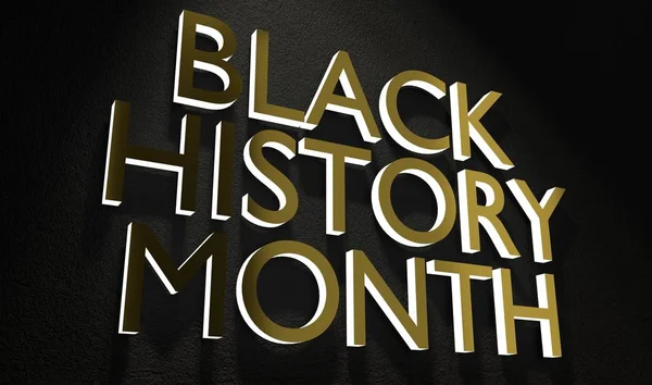 Black History Month Render Szöveg Jogdíjmentes Stock Fotók