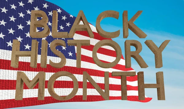 Black History Month Render Text — Stockfoto