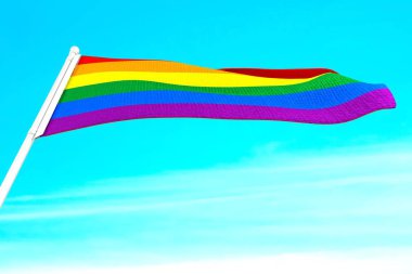 3d bir gökkuşağı bayrağı LGBTT hareketi