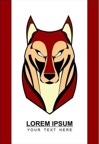 Husky Lobo Coyote Perro Zorro Grande Canino — Vector de stock