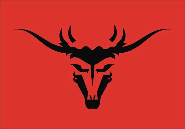 Stylized Wild Bull's Head. Ram. Goat. — Stock Vector