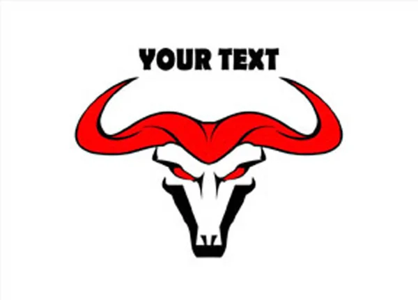 Wild Bull med Red Horn – stockvektor