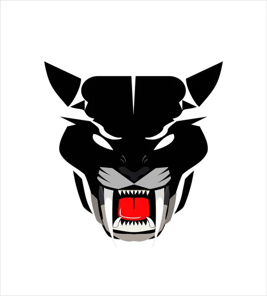 Panther Head Wild Cat Head — Stock Vector