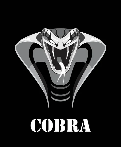 Cobra Rey Cobra Cabeza Serpiente — Vector de stock