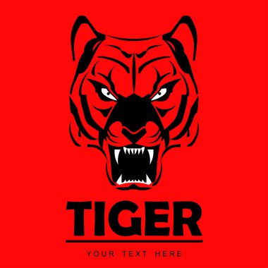 Kırmızı kafasından büyük kaplan.