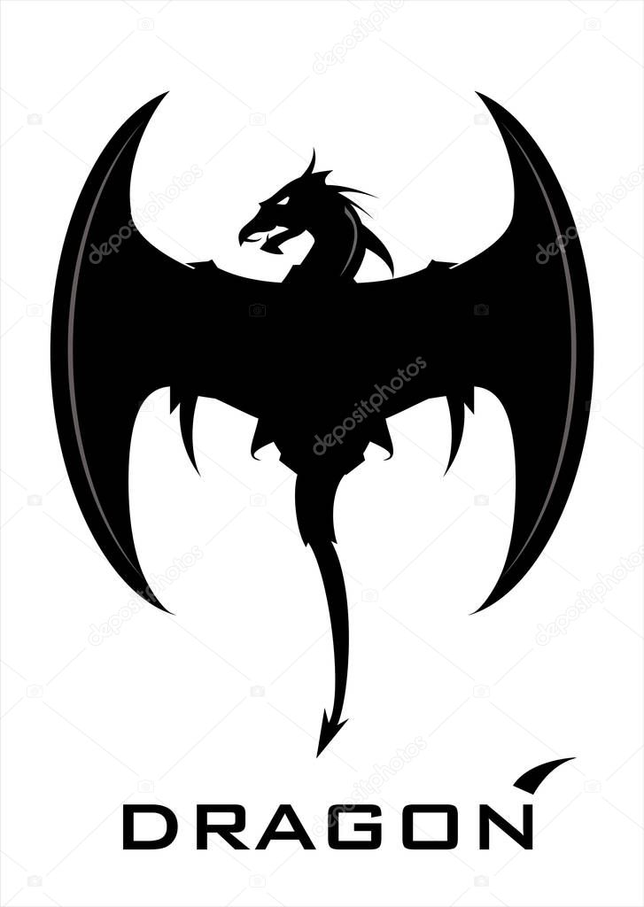Black Dragon with the crescent wing and whip tail