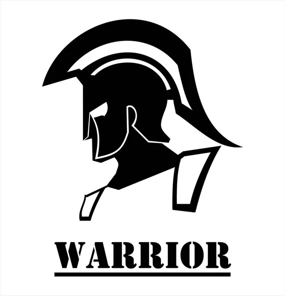 Spartan Trojan Huvud Warrior Maskot — Stock vektor