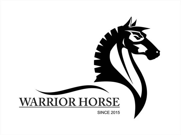 Krieger Pferd Pferd Symbol — Stockvektor