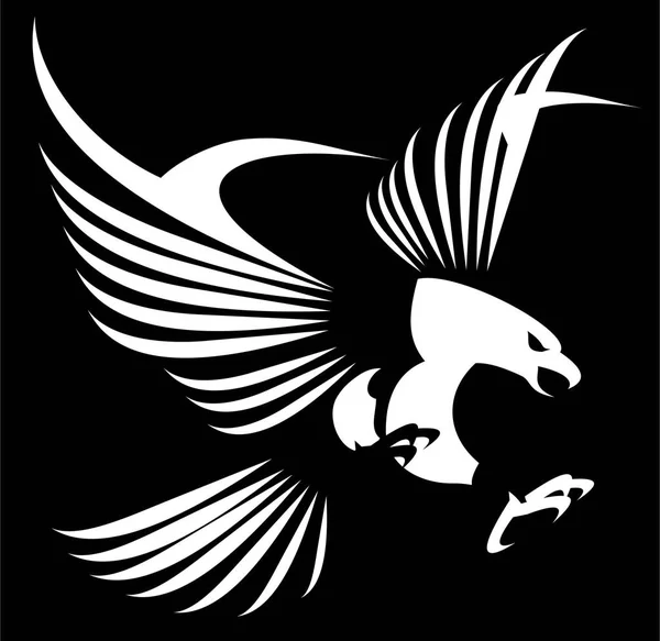 Aquila bianca volante — Vettoriale Stock