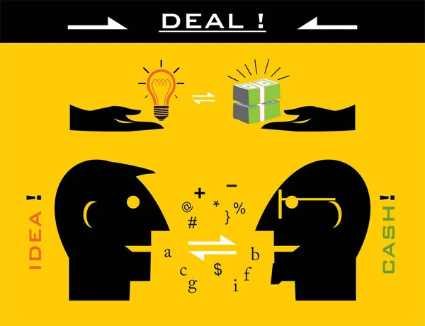Conversa Comunicação Imagem Conceito Negociação —  Vetores de Stock