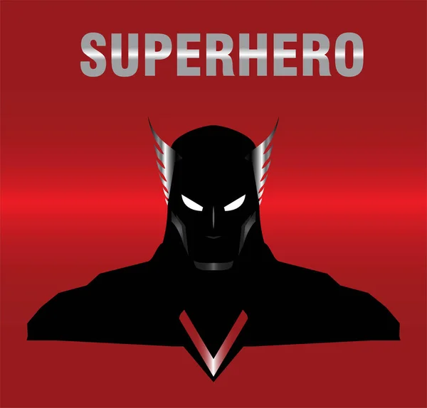 Superhjälte. bevingade huvud superhjälte. — Stock vektor