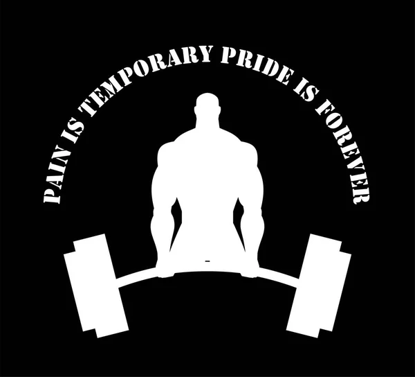 white silhouette of body builder