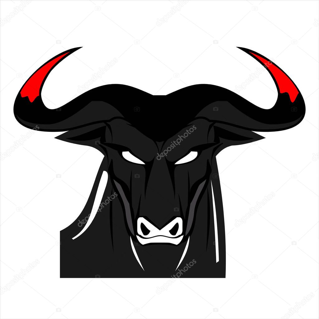 Bull with bold horn.