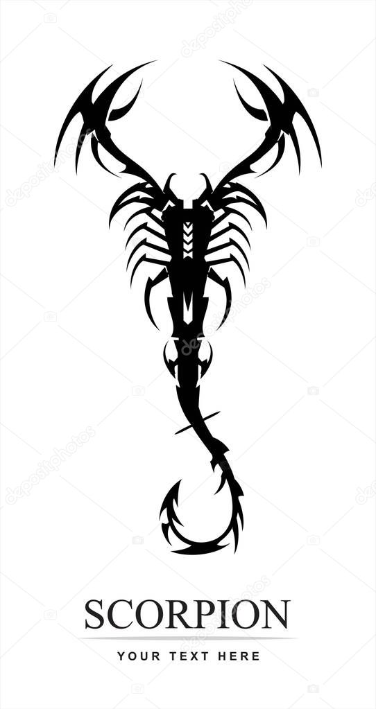 Scorpio, tribal black scorpion.