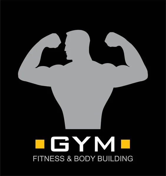 Blackboard Gym Icône Body Builder — Image vectorielle