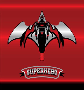 Süper kahraman. kanatlı süper kahraman. Maskeli süper kahraman.