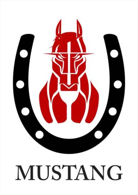 siyah at ve at nalı simgesi