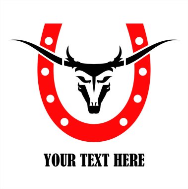 kırmızı at nalı kafasına boğa