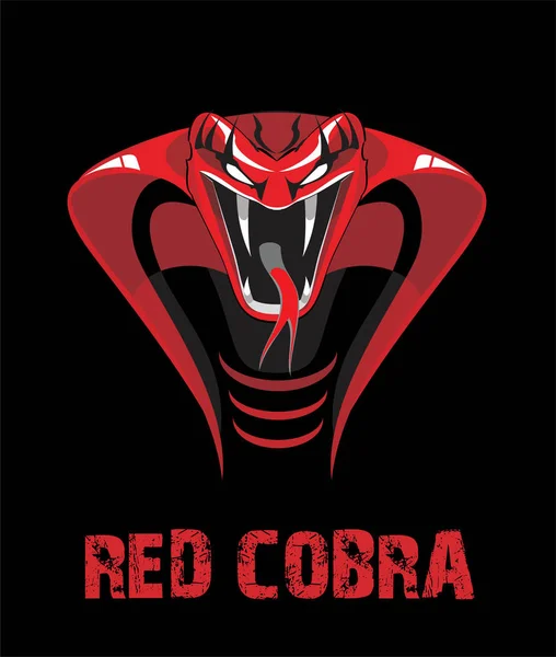 Rozzlobený červený Kobra — Stockový vektor