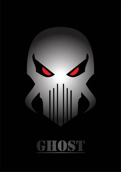 Schedel Ghost Skull Ghost — Stockvector