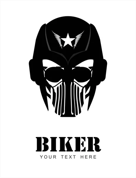 Człowiek z kask, masker & okulary, Racer.Biker. Rider. Pi — Wektor stockowy
