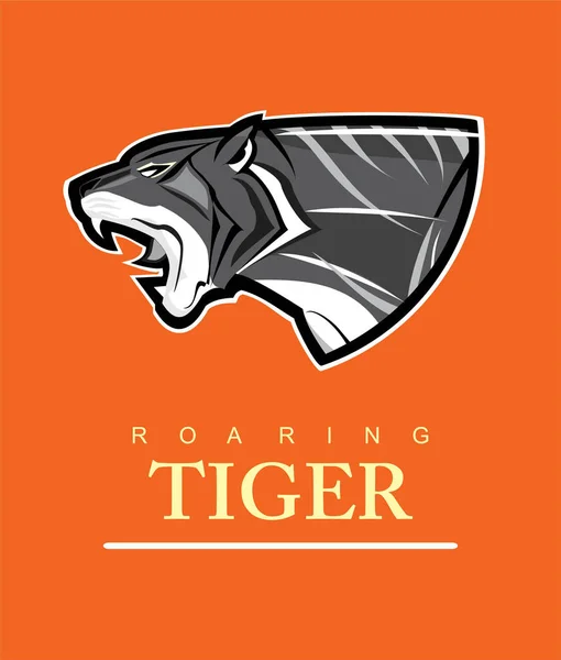 Tiger. Tiger head. Roaring tiger. — Stock Vector