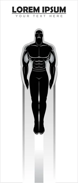 Super Héros Super Héros Chargé Anatomie — Image vectorielle