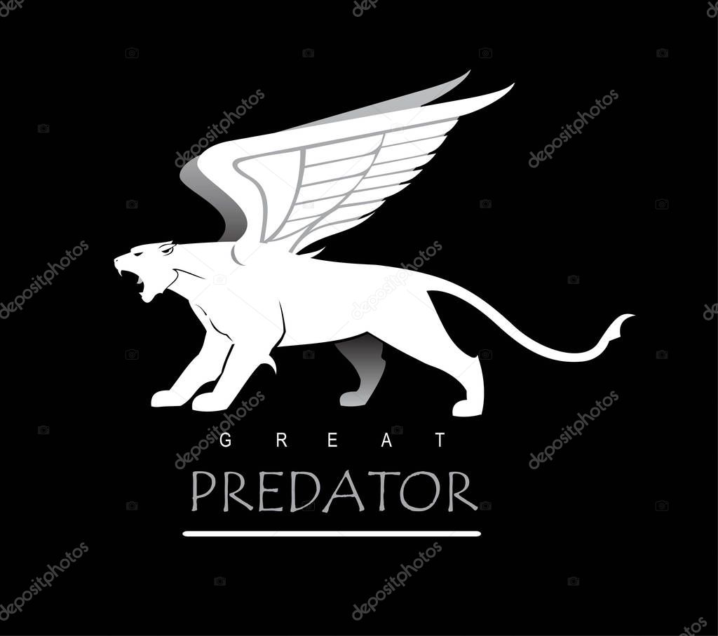 Panther. Tiger. winged panther. winged tiger. symbolizing power, protection, dignity, wisdom, etc. Suitable for team Mascot , team icon, community identity, product identity, etc