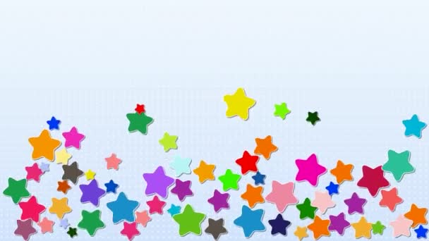 Fundo Festivo Com Estrelas Cadentes — Vídeo de Stock