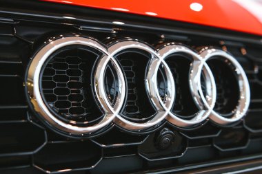 Minsk, Belarus 14 Mart 2018: Audi Rs5 spor Minsk Bayi Merkezi