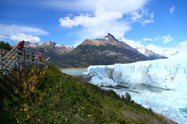 Muhteşem Perito Moreno Buzulu 'ndan bir manzara, Arjantin Patagonya.