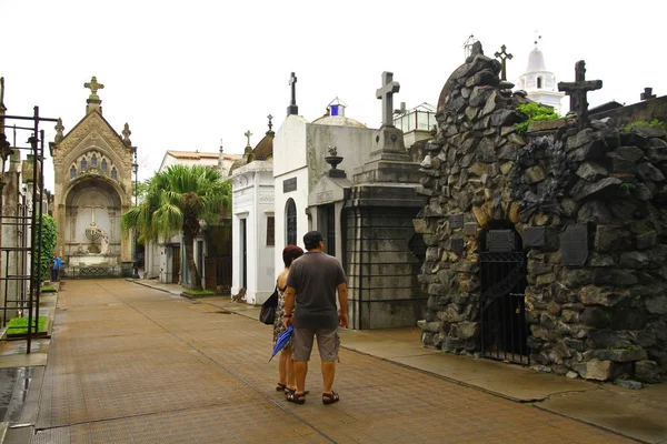 Buenos Aires Argentina Ledna2019 Pohled Hřbitova Recoleta Buenos Aires Hřbitov — Stock fotografie