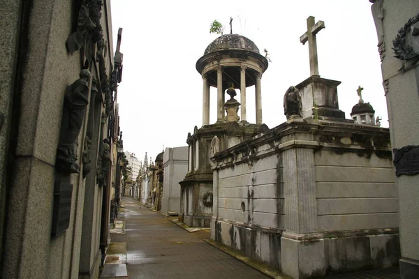 Buenos Aires Argentina Janeiro 2019 Vista Cemitério Recoleta Buenos Aires — Fotografia de Stock