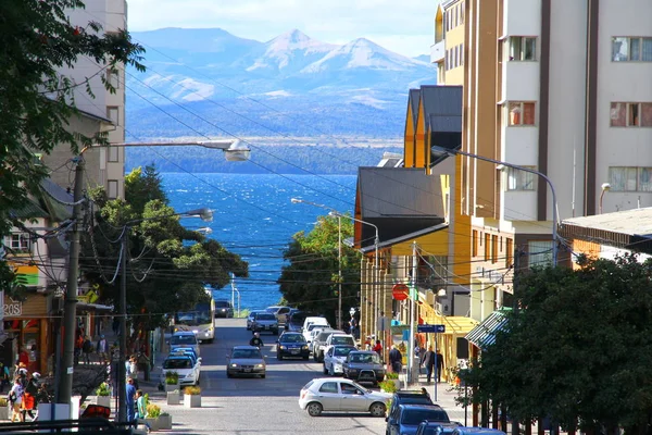 Bariloche Argentina Února2019 Pohled Ulici Bariloche Město Nachází Jezera Nahuel — Stock fotografie