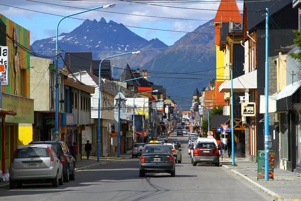 Ushuaia Argentyna Stycznia 2019 Widok Ulicy Ushuaia Który Jest Powszechnie — Zdjęcie stockowe