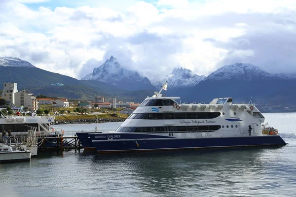 Ushuaia Argentina January 2019 View Ushuaia Port All Ferries Boats — Stock Photo, Image