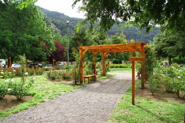  Ushuaia, Arjantin, manzara, parktaki çardak manzarası