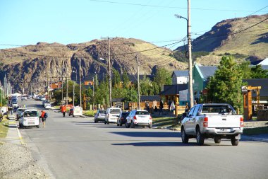  Ushuaia, Arjantin, az trafik olan sokak manzarası