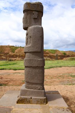 Tiwanaku arkeolojik alanı, Bolivya.