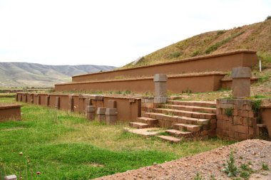 Tiwanaku arkeolojik alanı, Bolivya.